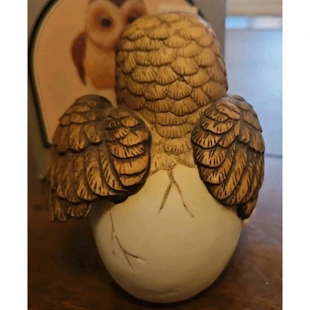 Vintage Andrea by Sadek Owl hatchling, quality porcelain #8618 1990 Japan 3
